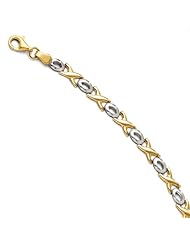Leslies 14k Two-tone Polished Bracelet Length 7.25"