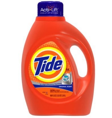 Tide Original Scent HE Turbo Clean Liquid Laundry Detergent, 100 oz, 64 loads (Pack of 4)