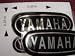 Vintage Motorcycle Yamaha AT DT CT1 & others tank badges Large Blk/Chrome YAM_T2B