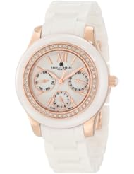 Charles-Hubert, Paris Womens 6810-W Premium Collection Ceramic and Stainless Steel with Swarovski Crystal Watch