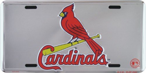 St. Louis Cardinals Super Stock metal auto tag mirror background