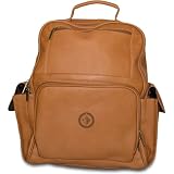 NHL Winnipeg Jets Tan Leather Large Computer Backpack