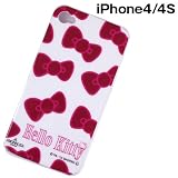 ハローキティ×AMONNLISA iPhone4・4S対応ケース ビッグリボンWH　HK77i-phone-026