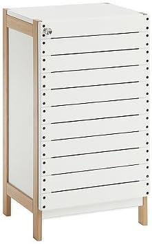 Neu Home Rendition Floor Cabinet in White/Bamboo