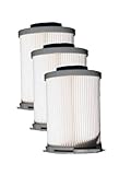 (3) Hoover Bagless WindTunnel Canister Pleated HEPA Vacuum Filter, Windtunnel Vacuum Cleaners, 59134033, HR-1845, S3755, S3765, S3765040 and S3755080, S3755-045, S3765-040.