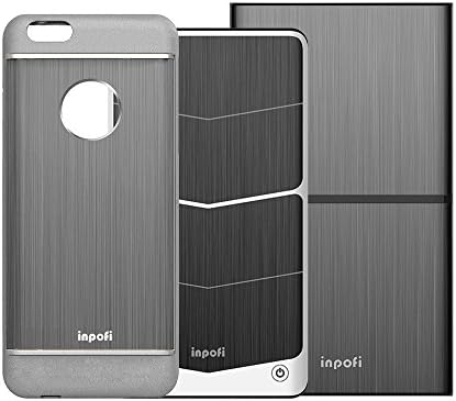 iPhone 6 EZ "Drop & Charge" Wireless Charging System DELUXE by iNPOFi, Home/Office & On-The-Go Edition, One Wireless Charging Board, One Mobile Wireless Charger 6000mAh (Mfi Certified) & One Wireless Charging Case for iPhone 6 (MFi Certified), Grey