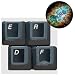 Hqrp Uk English Laminated Non-transparent Keyboard Stickers 