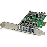 StarTech.com 7 Port PCI Express USB 3.0 Card Standard and Low-Profile Ports PEXUSB3S7