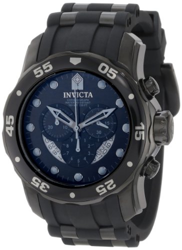 Invicta Men's 6986 Pro Diver Collection Chronograph Black Dial Black Polyurethane Watch