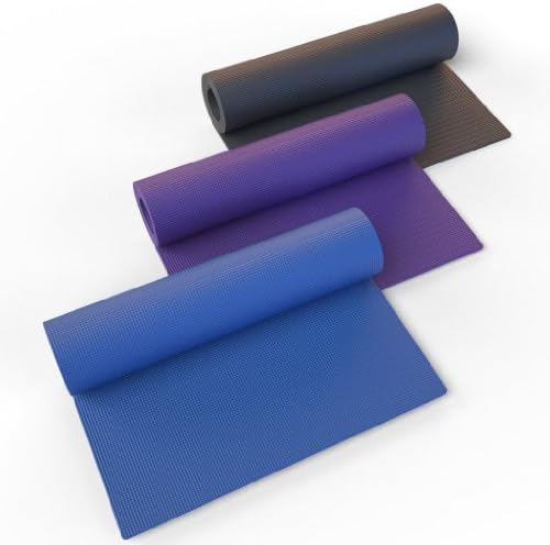 Ultimate Yoga Mat - Built to Last - Perfect Thickness for Yoga - Scientifically Designed for Comfort & Non-Slip. In Black, Blue, Purple. For All Yoga Inc. Bikram/Hot + Travel. World Class Mats for Maximum Yoga Performance. Satisfaction Guaranteed.