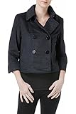 G.E.T. Get Simone Three Quarter Sleeves Cashmere Short Jacket Outwear Top Coat