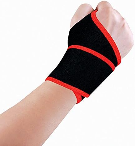Generic High Pressure Wound Elastic Movement Wrist Gauntlets Red Black 15.2"*3.5"