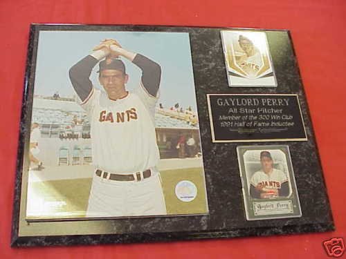 Gaylord Perry 2 Card Collectors Plaque