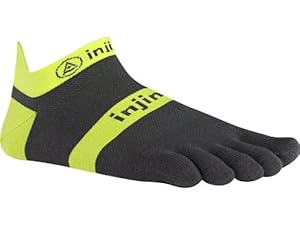 injinji Run Lightweight No Show Xtralife Socks, Pink Slate, Medium