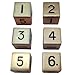 6 Count Metal Dice Set: d6 16mm Dice: Antique Gold