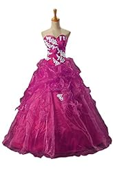 Organza Sweetheart Applique  Quinceanera Dress  With Ruffles