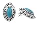 Jewelry : Sterling Silver Turquoise Earrings - Size: 24mm