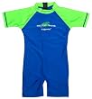 Second Skins :Sunsuit W' Backzip (36 Months) Blue/Neon Green