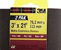 3M 9265NA Heavy Duty Power Sanding Belts - Medium 80g, 3-Inch x 21-Inch 2-pack