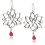 Lucky Brand Openwork Ears Silver-Tone Flower Stone 