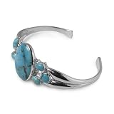 Kingman Teal Blue Turquoise Cuff Bracelet