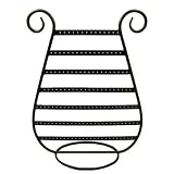 EARRING DISPLAY / HOLDER (BLACK METAL) - HARP SHAPE ~ HOLDS OVER 125 PAIRS OF EARRINGS