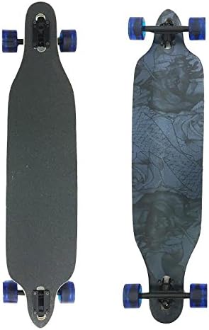 NEXPro Professional 41" x 9.5" Longboard Cruiser Through downhill Speed Complete Maple Skateboard Blue/Black SB2