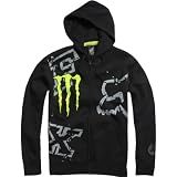 Fox Racing Monster Ricky Carmichael Replica Downfall Mens Hoody Zip Racewear Sweatshirt/Sweater - Color: Black, Size: Small