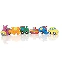 Elegant Baby 6 Piece Bath Squirties Gift Set in Vinyl Zip Bag - City