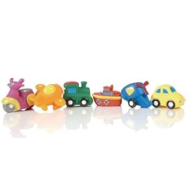 Elegant Baby 6 Piece Bath Squirties Gift Set in Vinyl Zip Bag - City