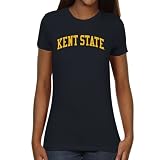 NCAA Kent State Golden Flashes Ladies Basic Arch Slim Fit T-Shirt - Navy Blue