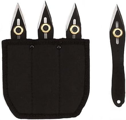 Fury Ninja Adjustable Weight Throwing Knife, Three Piece Set, Black