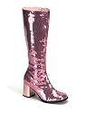 Disco Costume Pink Metallic Sequin Boot - 8