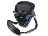 Durable Protection dSLR Zoom Camera Holster for Canon EOS Models XS / XSI / XT / XTI / MARK II / 5D / 10D / 20D / 30D / 40D / 50D / T1i - Fits Zoom Lenses - Patented Hammock Suspension System for ULTIMATE IMPACT PROTECTION - Water-Proof EVA HARD SHELL Bottom - Weather-Proof Nylon - Memory Foam LCD Protection - Removable Shoulder Strap - Extra Room for Accessories