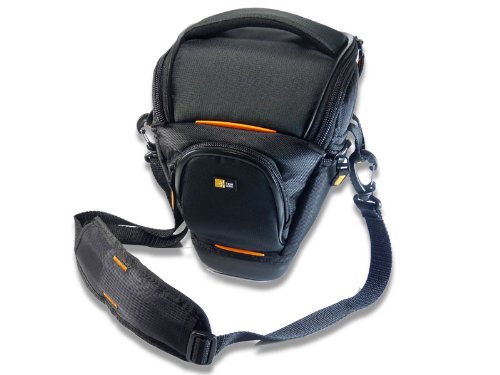Durable Protection dSLR Zoom Camera Holster for Canon EOS Models XS / XSI / XT / XTI / MARK II / 5D / 10D / 20D / 30D / 40D / 50D / T1i - Fits Zoom Lenses - Patented Hammock Suspension System for ULTIMATE IMPACT PROTECTION - Water-Proof EVA HARD SHELL Bottom - Weather-Proof Nylon - Memory Foam LCD Protection - Removable Shoulder Strap - Extra Room for Accessories