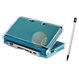 Clear Hard Crystal Case for Nintendo 3DS w/ FREE Metal Stylus (Retractable) ....