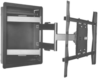 Recessed in wall box Articulating mount for Samsung LED TV UN60J6200AFXZA, UN60J6300AFXZA, UN60JU7100FXZA, Un60JU6500FXZA ....with free (1x) 8 outlet Surge Protector, (2X)HDMI Cable 6 ft