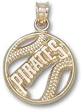 Pittsburgh Pirates Pierced Bball Charm/Pendant -14K/10K, Stainless Steel or Gold Plated