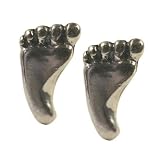 Stud Earrings Sterling Silver - Feet