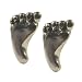 Stud Earrings Sterling Silver - Feet