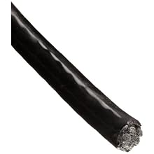 Loos Stainless Steel 302/304 Wire Rope, Nylon Coated, 7x7 Strand Core, Black