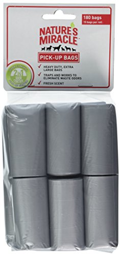 Nature's Miracle Advanced Pick-up Bags Antimicrobial Fresh Scent 360-Bags, (24 Rolls of 15 bags)