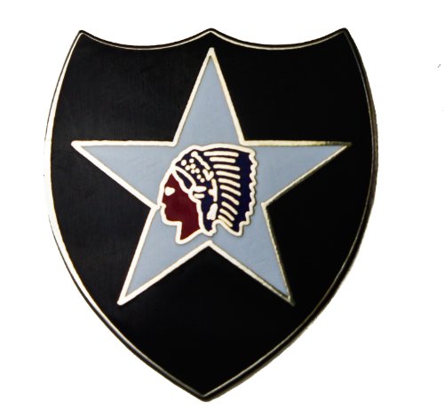 2nd Infantry Indianhead Division US Army hat lapel pin D18