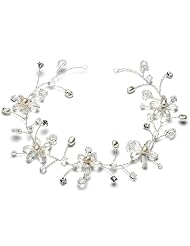 Bridal Hair Comb, Pearl Vine Wedding Headband 393 by USABride
