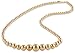 SilverLuxe Sterling Silver Gold Plated Graduated Bead Chain Necklace 18