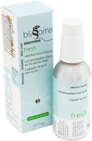 Blissoma Solutions natural skincare Fresh Mild Rice Cleanser organic facial wash all skin types, 4 Oz, 120 Ml by Blissoma