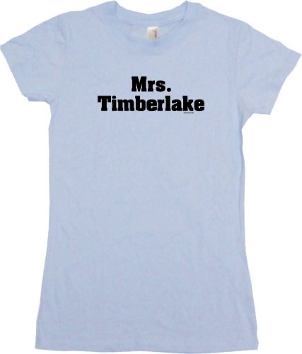 Mrs Timberlake Womens Tee Shirt XL-Light Blue Babydoll (petite fit)