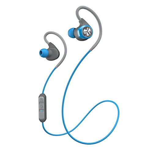 Eecgo Epic Bluetooth 4.0 Wireless Sports Earbuds with 10 Hour Battery &amp; IPX4 Waterproof Rating, Blue/Graphite