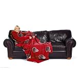 Tampa Bay Buccaneers Adult Comfy Throw Blanket with Sleeves