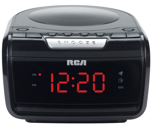 RCA RP5605 AM/FM CD Clock Radio with Large LED Display